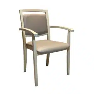 Eetkamerstoel, met extra grote greep voor aanschuiven.