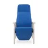 Relax fauteuil staalbaron blauw urine werende bekleding met wit houten frame