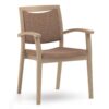 Obesitas stoelen: Angio A XL Obesitas stoel bruin hout met bruine bekleding