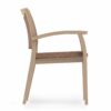 Obesitas stoel met bruin hout en bruine bekleding