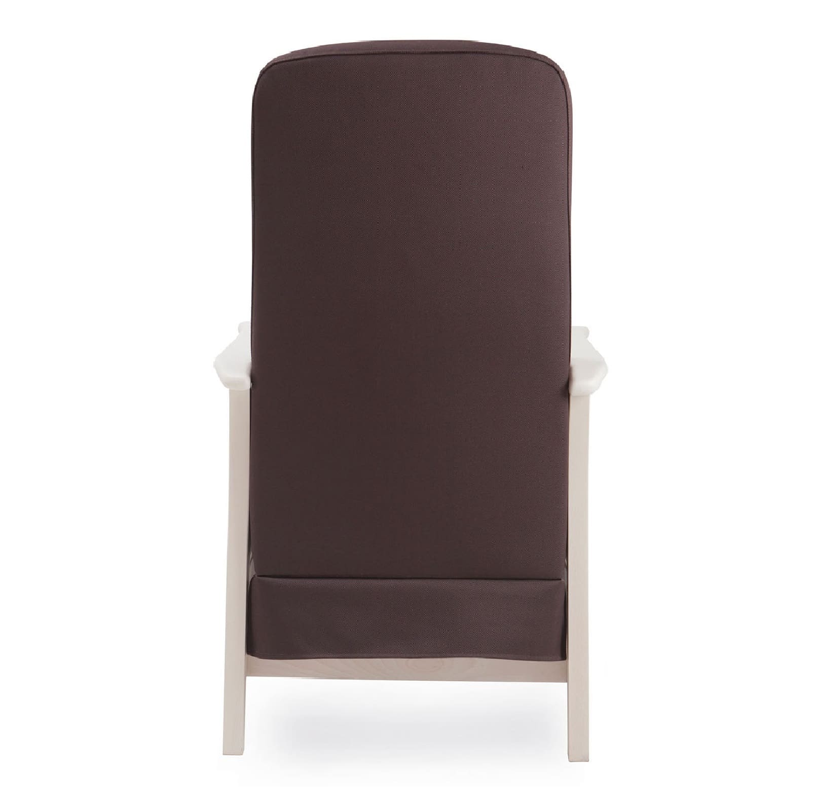 Relax Fauteuil AA Relax fauteuil bruine bekleding met wit hout