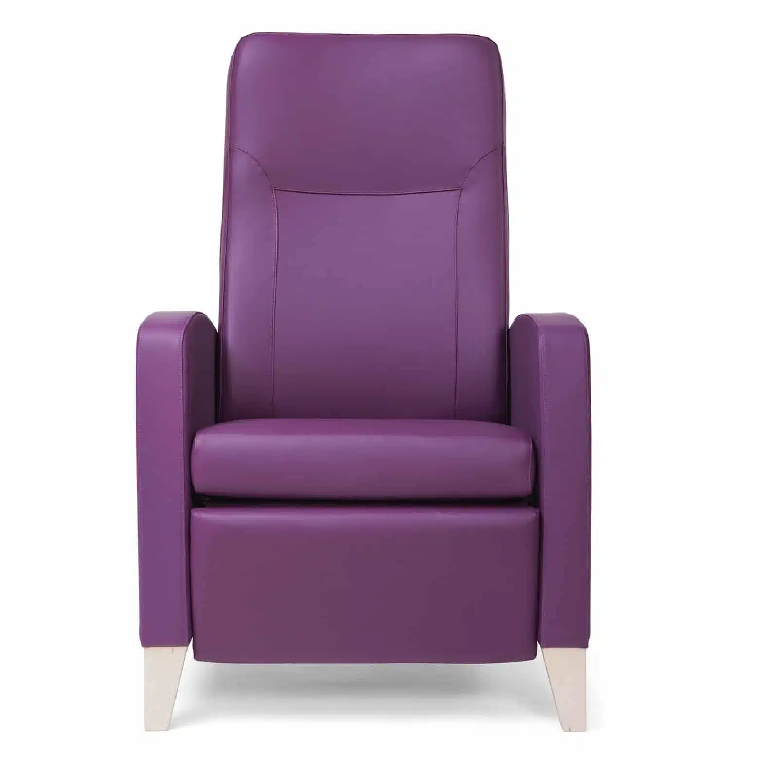 Seniorenstoel hoge rug paarse urine-werende bekleding