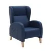 Fauteuil voor de zorg: Comforto comforto ouderen stoel donkerblauw met houten poten