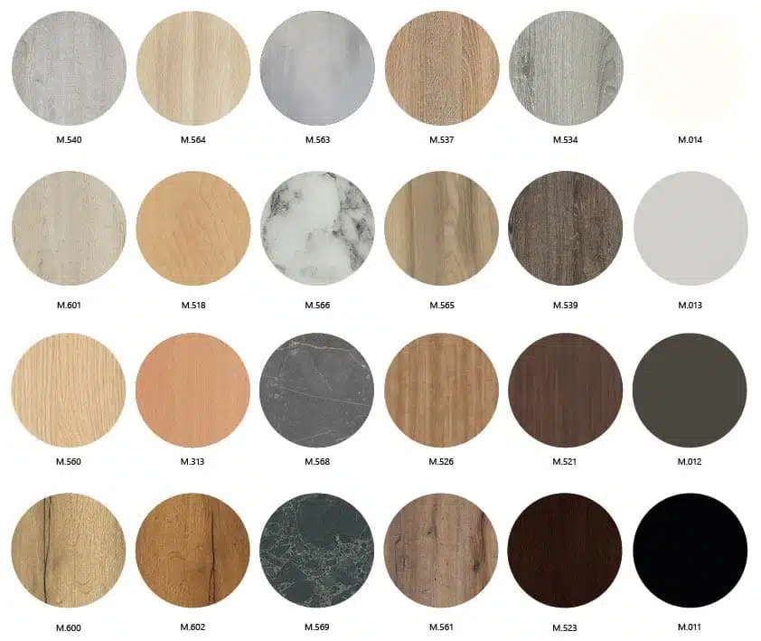 Alle tafelbladen die er zijn met steen en hout