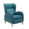 Zorgfauteuil: Comforto 1 A Perspectief turquoise fauteuil met pootjes