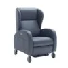 Verrijdbare relax stoel Comforto 2 BTV Perspectief relaxfauteuil met wieltjes en voetenbank donkerblauw