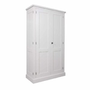 Witte houten servieskast met 2 deurs