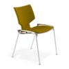 Koppelbare stapelstoelen Linx 1 Groen gele bekleding