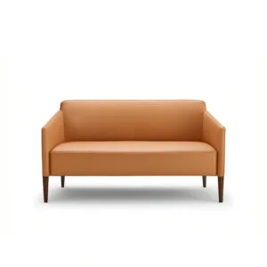 Bruin kunstleder op zorgbank