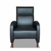Extra brede fauteuil in het zwart