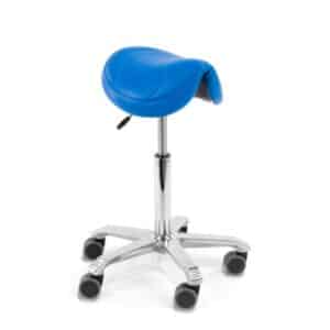 Ergonomische zadelkruk op wielen