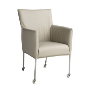 Recreatiezaal stoel, stevige metalen frame, wit