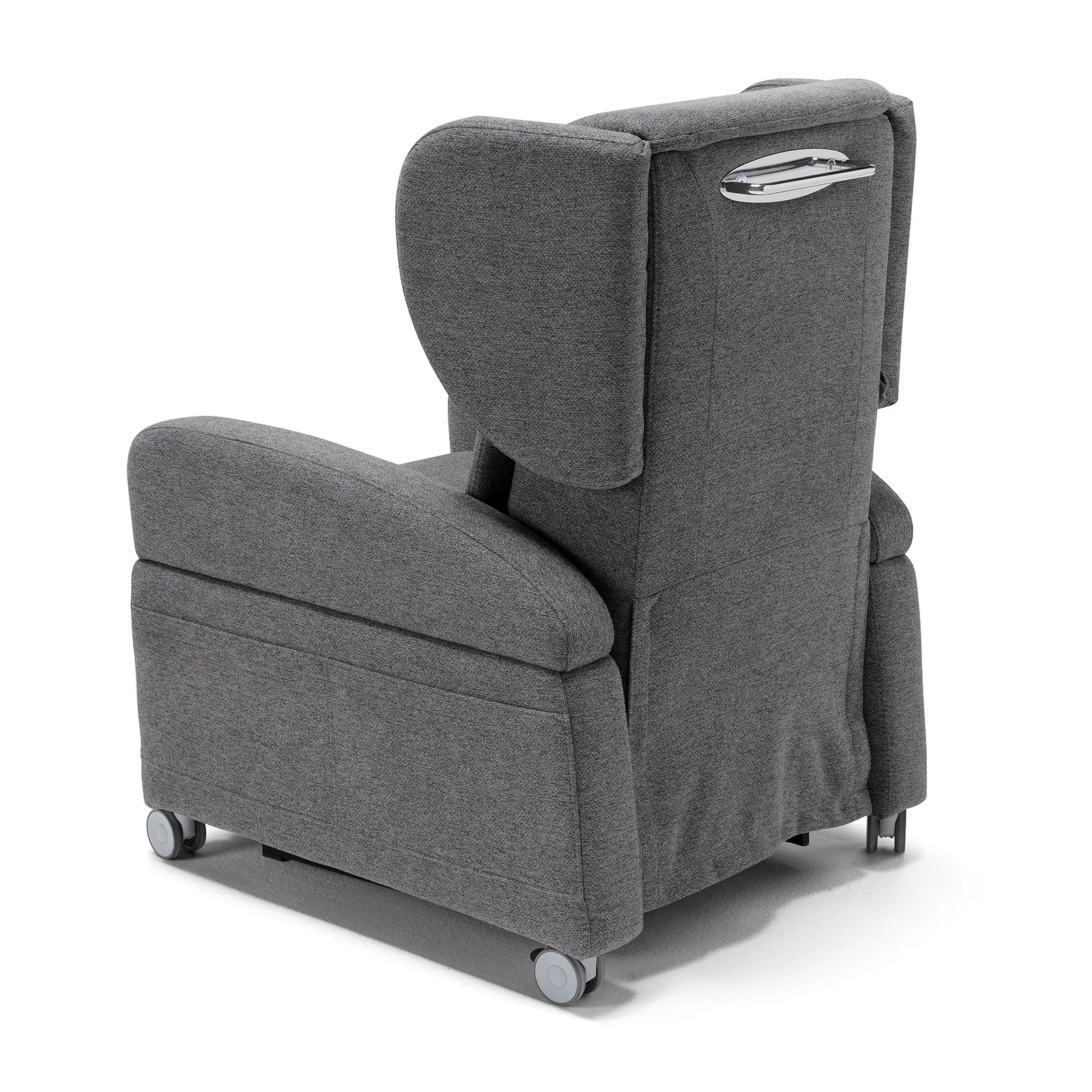 Fauteuil met hendel aan rugleuning