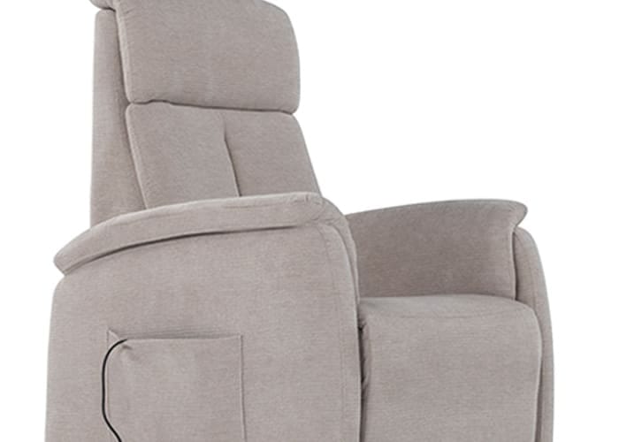 Gestoffeerde fauteuil met lange armleuning voor veilige op staan