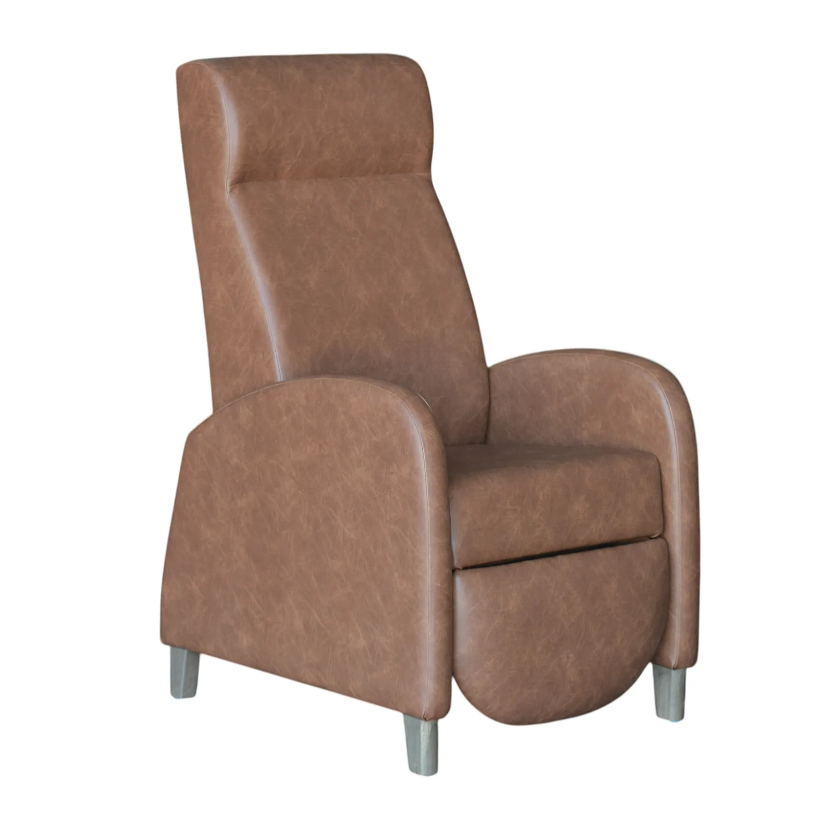 Ergonomische relaxstoel met bruin rug