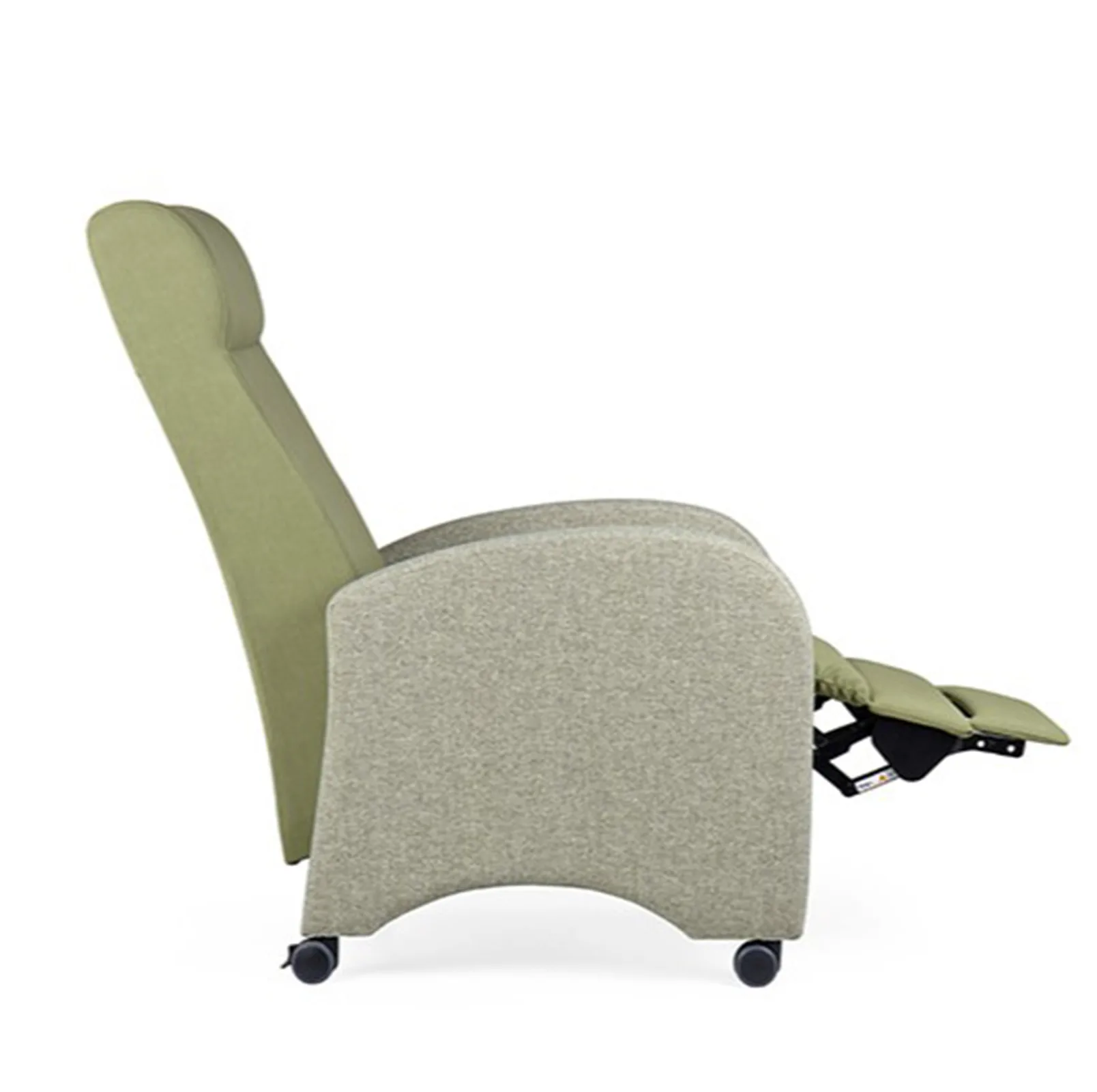 Relaxstoel voor ouderen met lang voetensteun