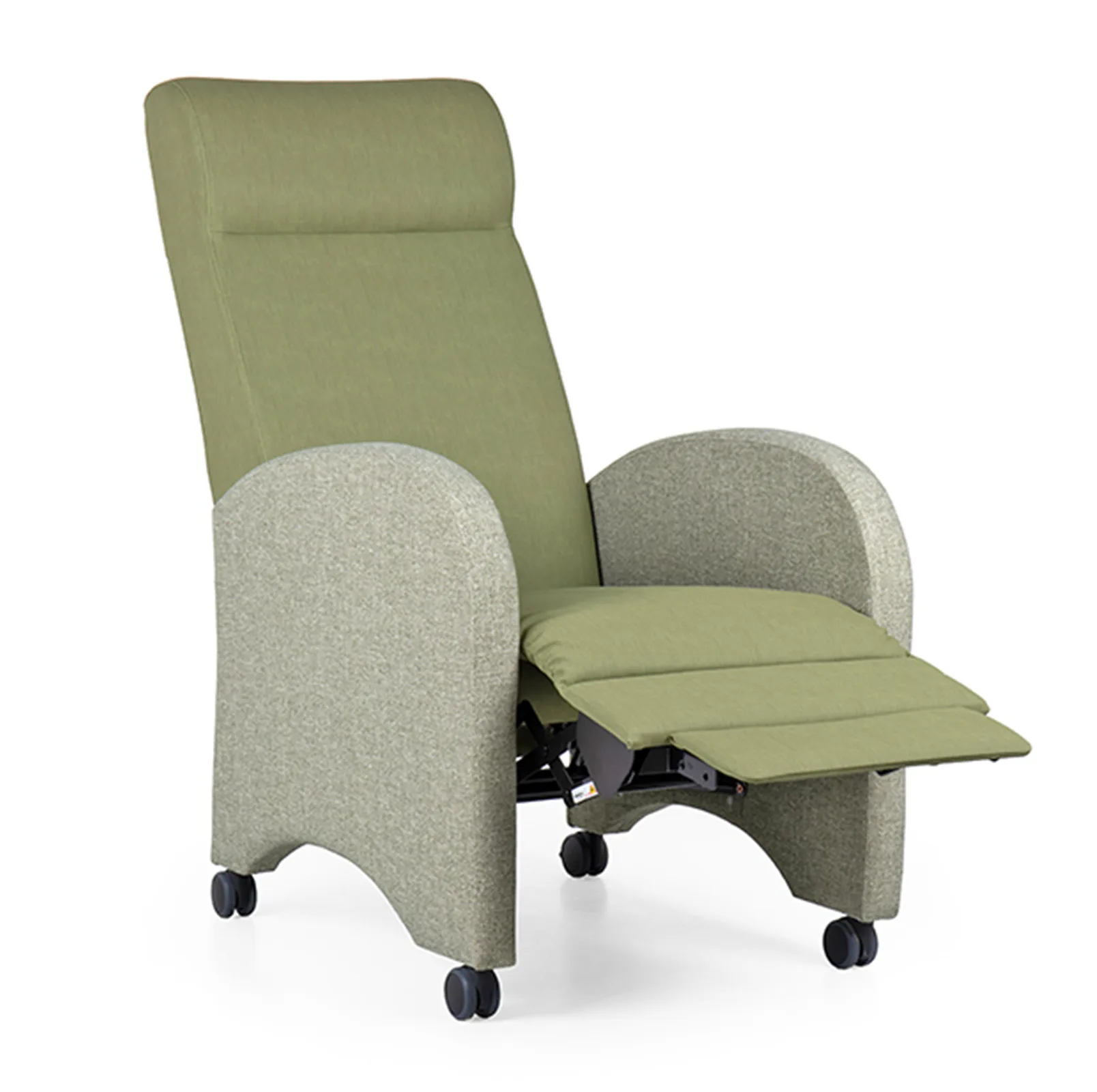 Fauteuil met extra lang voetensteun