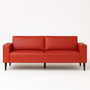 Britt zorgbank 4 zits in rood hygienisch kunstleder