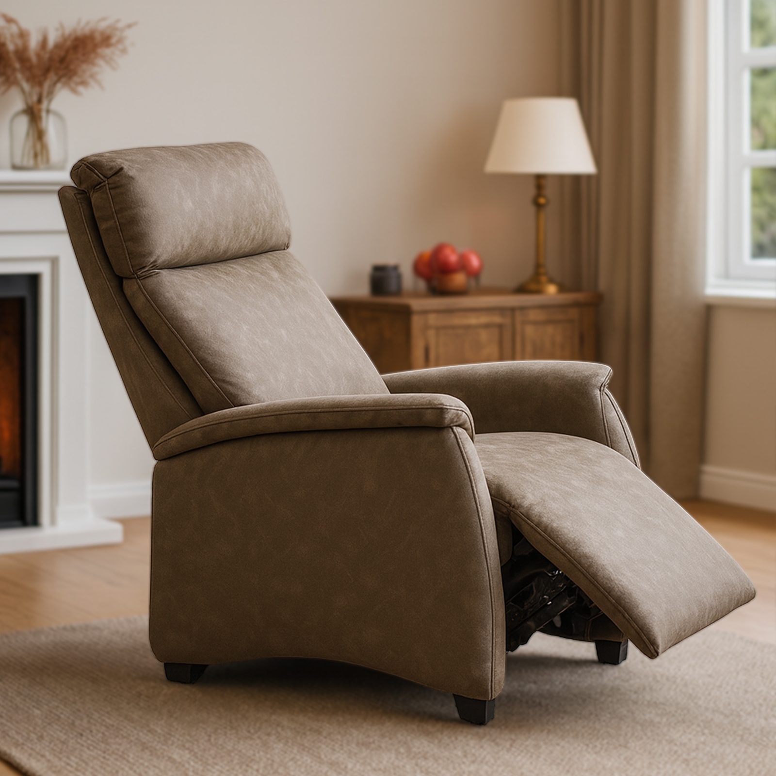 Dream M sta op stoel met extra lang voetensteun