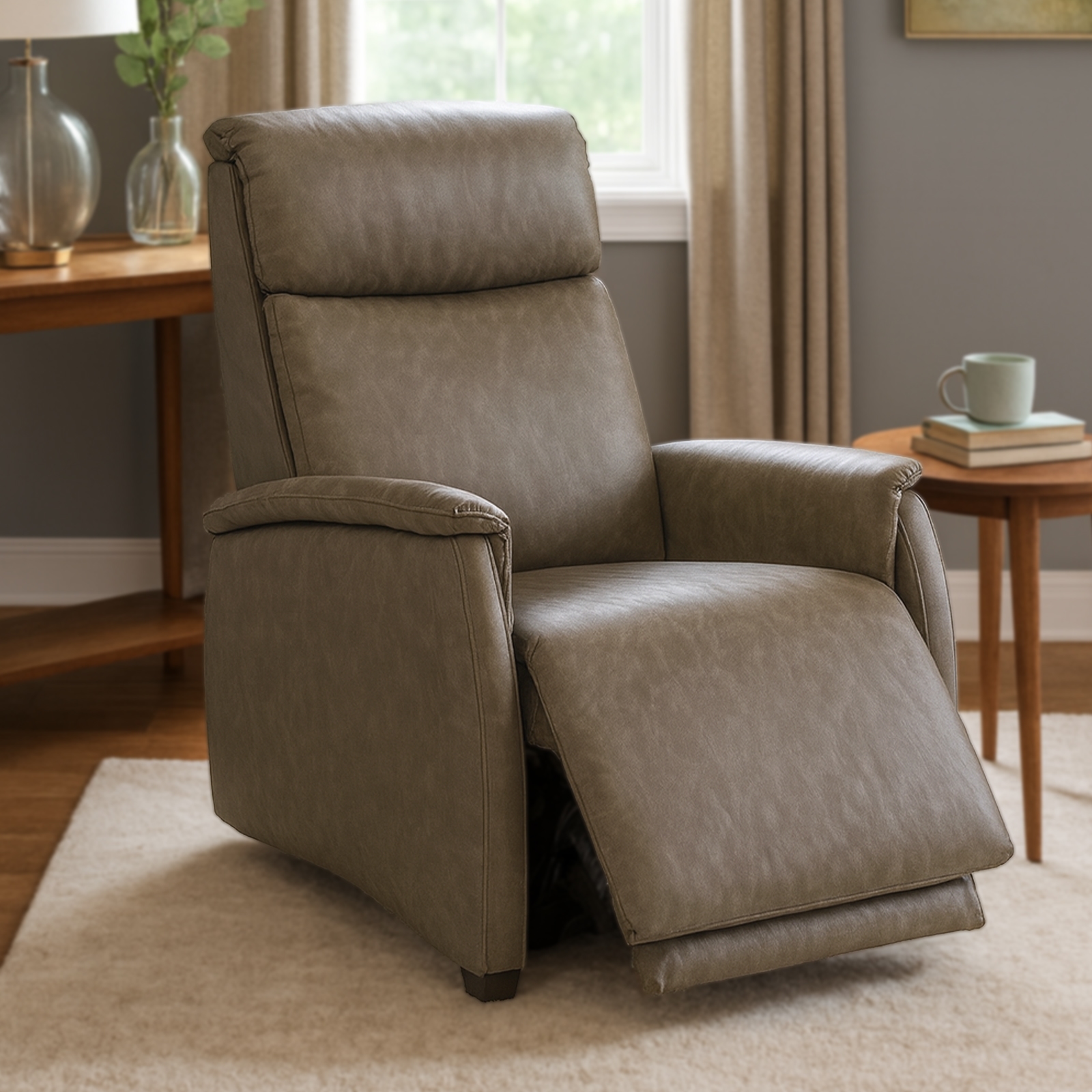 Dream M sta op stoel voor ouderen bruin kunstleder